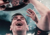 不能碰梅西的美洲杯奖杯:梅西捧起美洲杯奖杯
